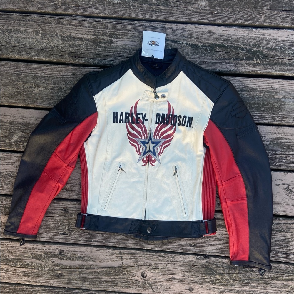 Harley Davidson Rapid City Colorblock Women's Leather Biker Jacket